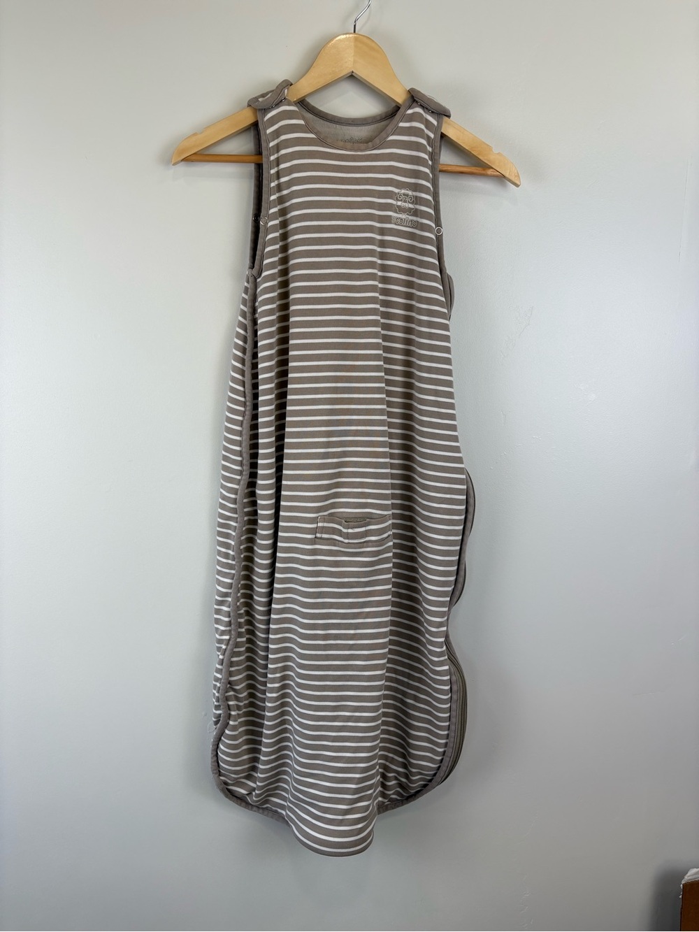 Woolino 4 Season Ultimate Baby Sleep Bag Merino Wool Cotton Gray 2-24 months
